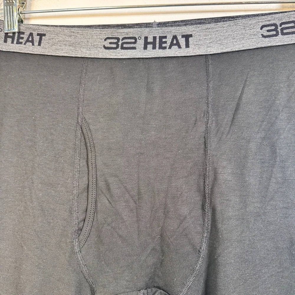 32 Degrees Heat Mens Black Thermal Leggings Base Layer Pants Large TM0F9015CE